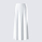 Amalie White Satin Maxi Skirt