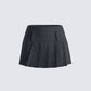 Deb Black Suiting Pleat Mini Skirt product front