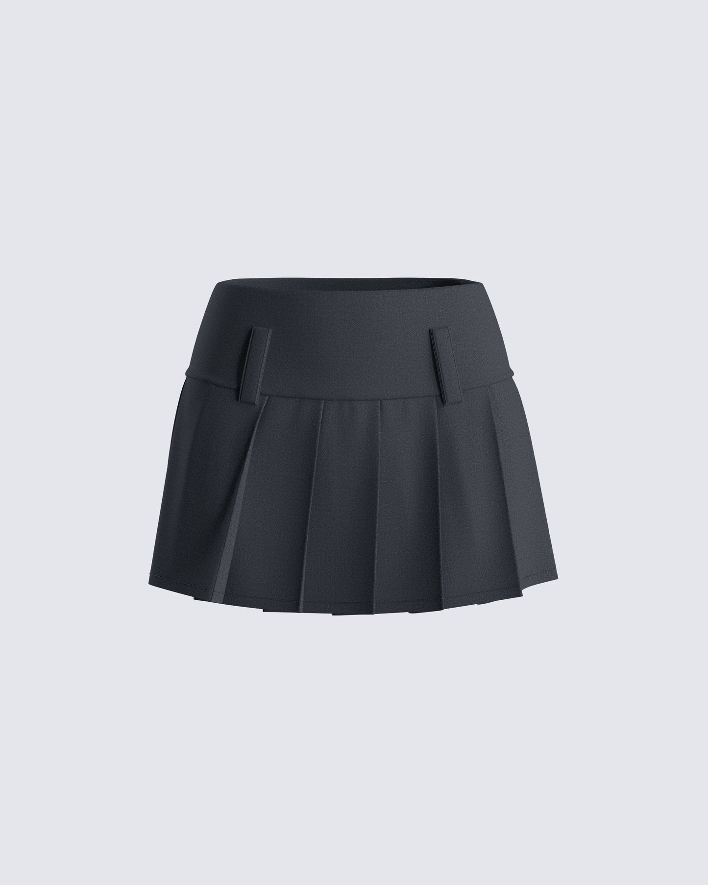 Deb Black Suiting Pleat Mini Skirt product front