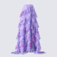 Ida Purple Floral Organza Maxi Skirt product front