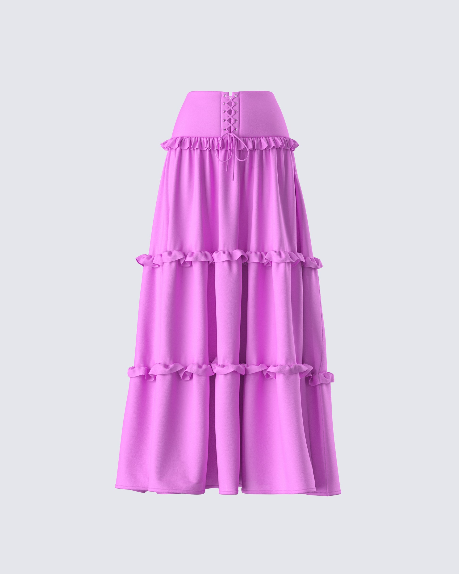 Fabiana Lilac Tiered Maxi Skirt product front