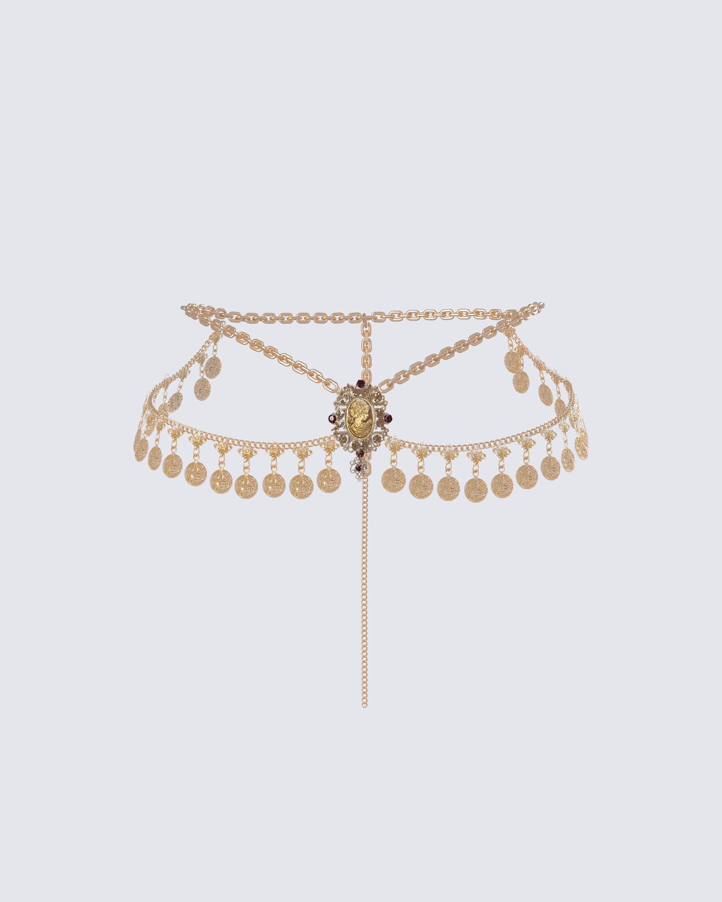 Zana Gold Metal Coin Belt product front