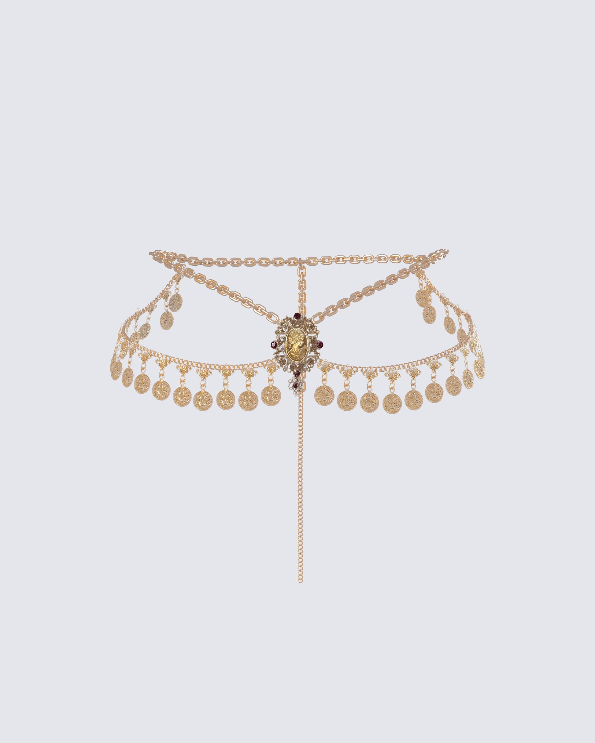 Zana Gold Metal Coin Belt product front