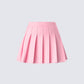 Bella Pink Pleated Mini Skirt product front