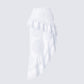 Villi White Asymmetrical Lace Skirt product front