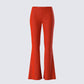 Emi Two Tone Orange Faux Suede Pant product front