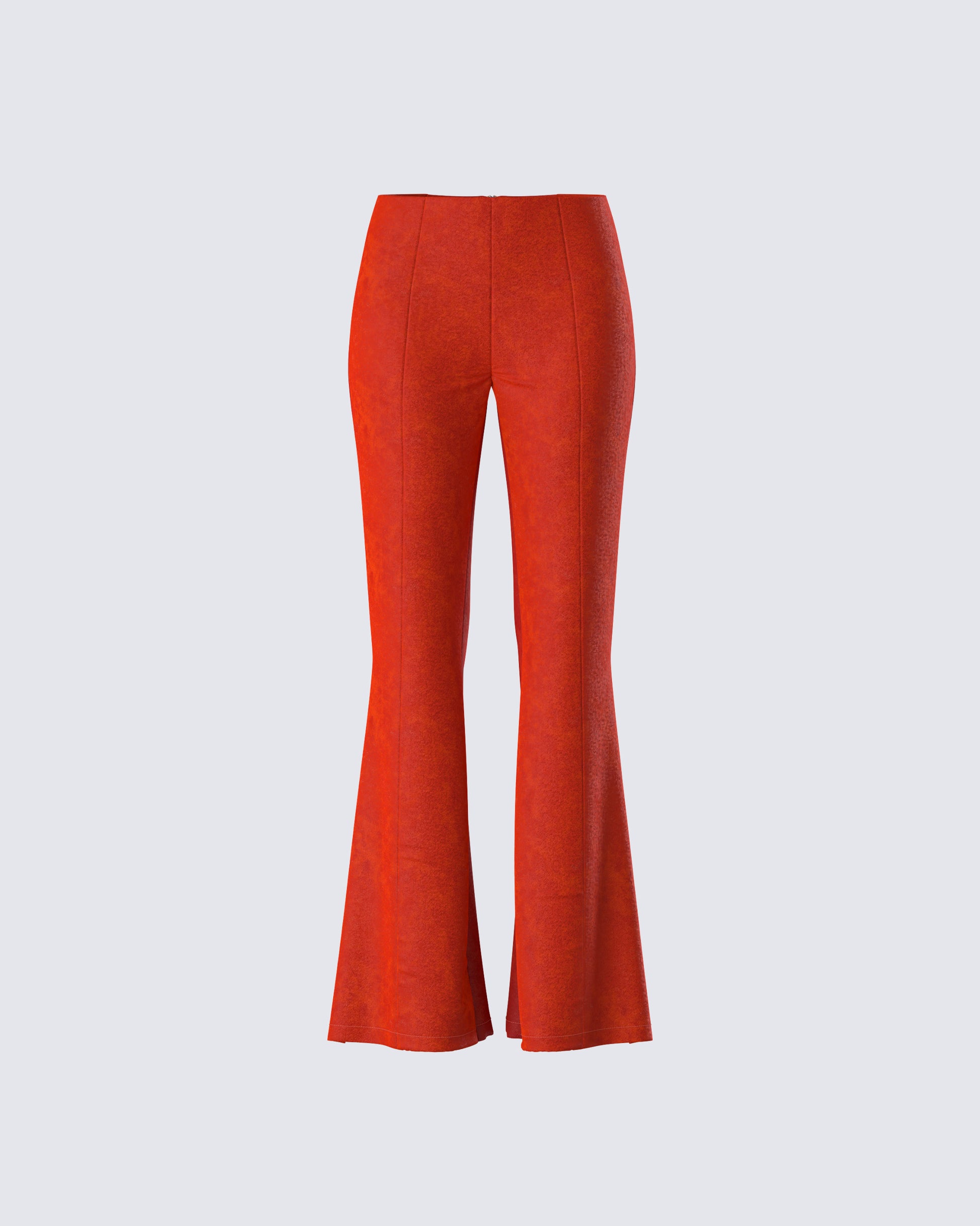 Emi Two Tone Orange Faux Suede Pant product front
