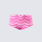 Irie Pink Zig Zag Knit Booty Short product front