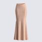 Maze Nude Rhinestone Maxi Skirt product front