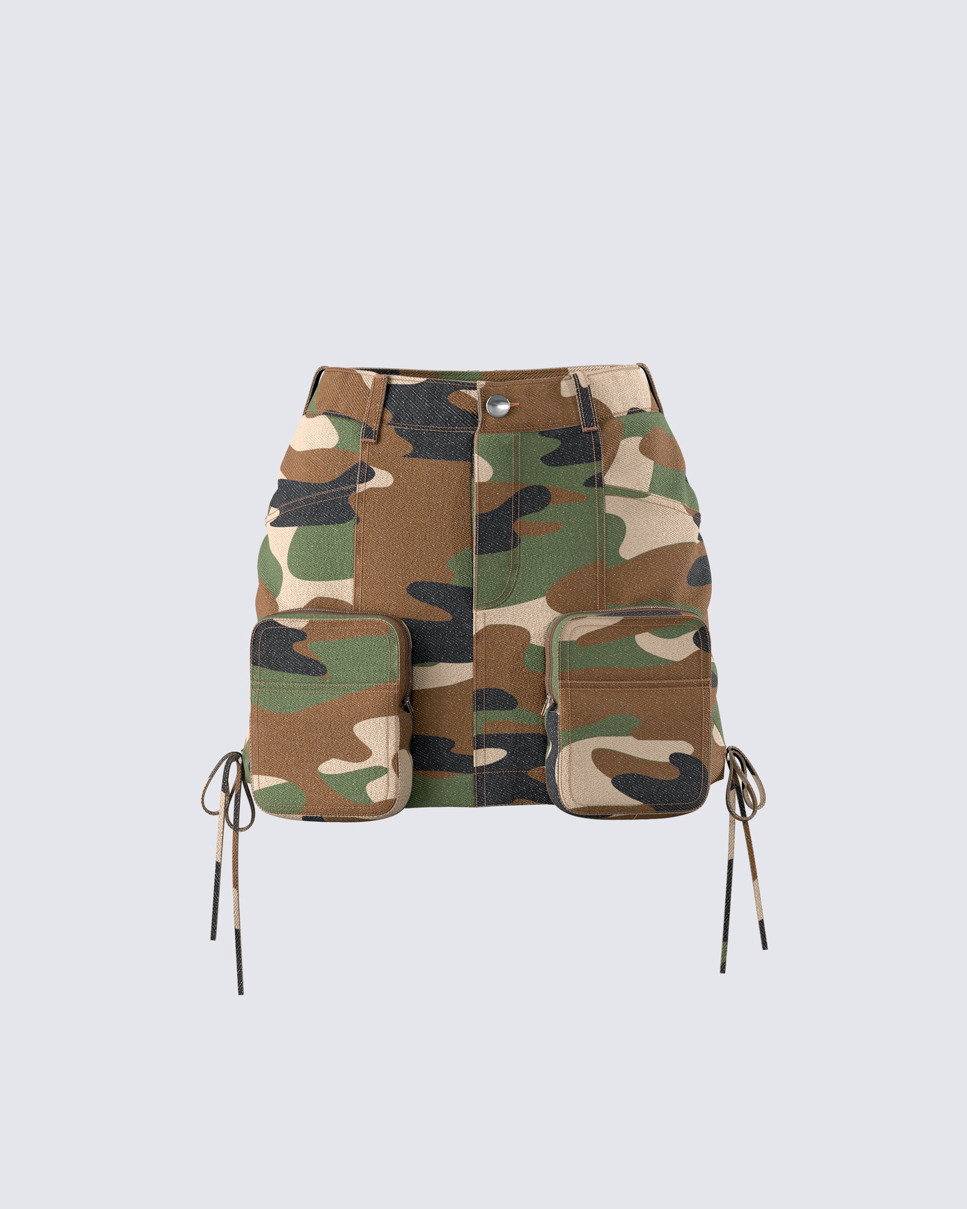 Merida Camo Zip Pocket Mini Skirt 3d product front