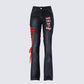 Salem Black Low Rise Denim Pant 3d product front