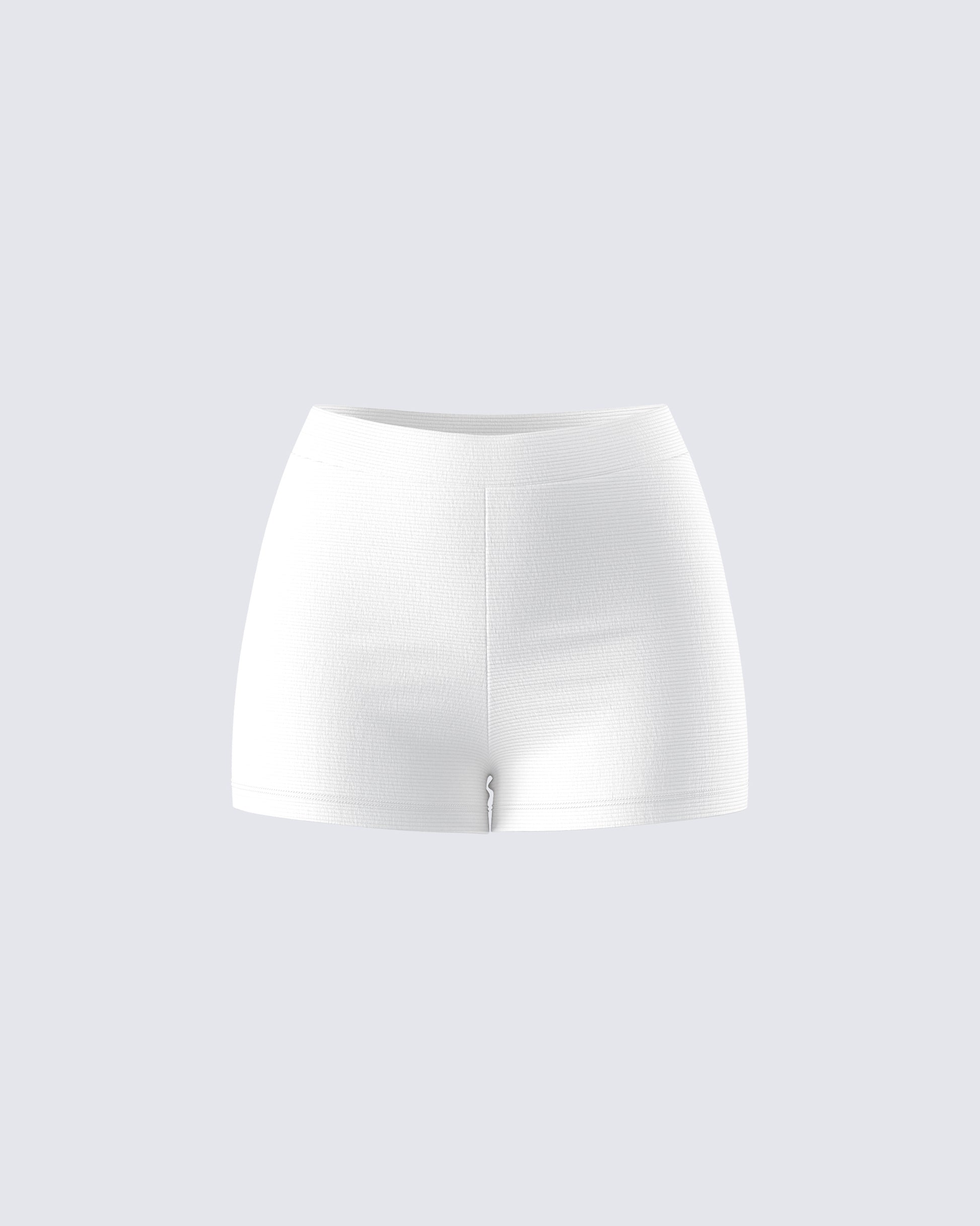 Priya Cream Rib Short 3d product front
