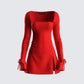 Kesia Red Mini Dress 3d product front