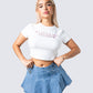 Marat White Jersey Graphic Top