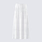 Rue White Cotton Floral Maxi Skirt