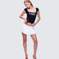 Zoya Black Slogan Scoop Neck Tee