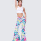 Kandi Printed Wrap Flare Pant