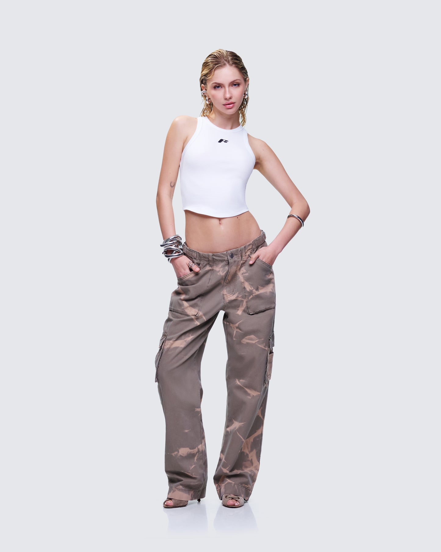 Oihana Brown Twill Cargo Pant