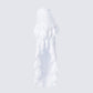 Villi White Asymmetrical Lace Skirt