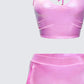 Naijah Pink Metallic Tankini Set