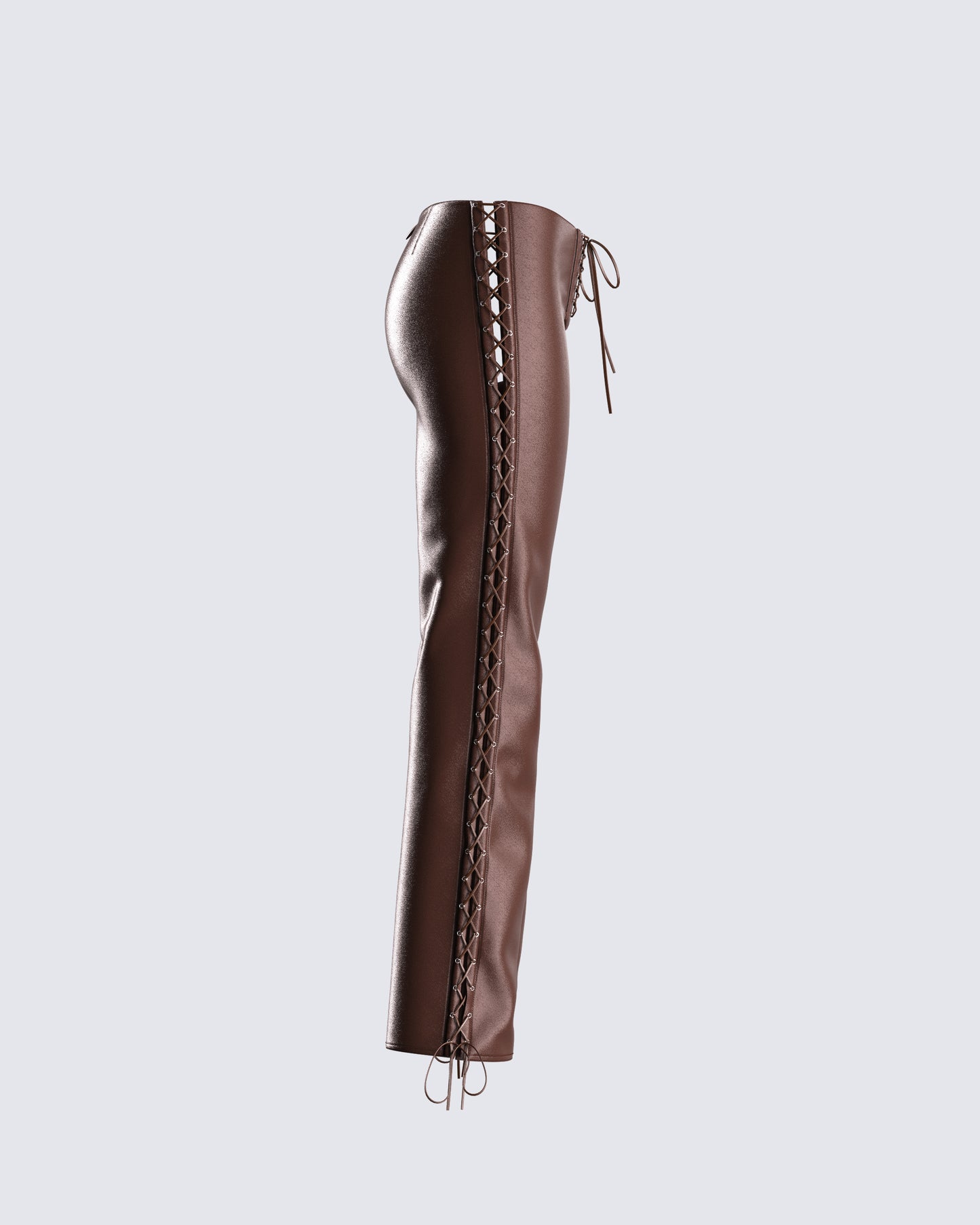 Bette Brown Lace Up Pants