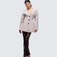 Nahia Brown Cinched Waist Blazer