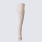 Myka Beige Rib Foldover Legging