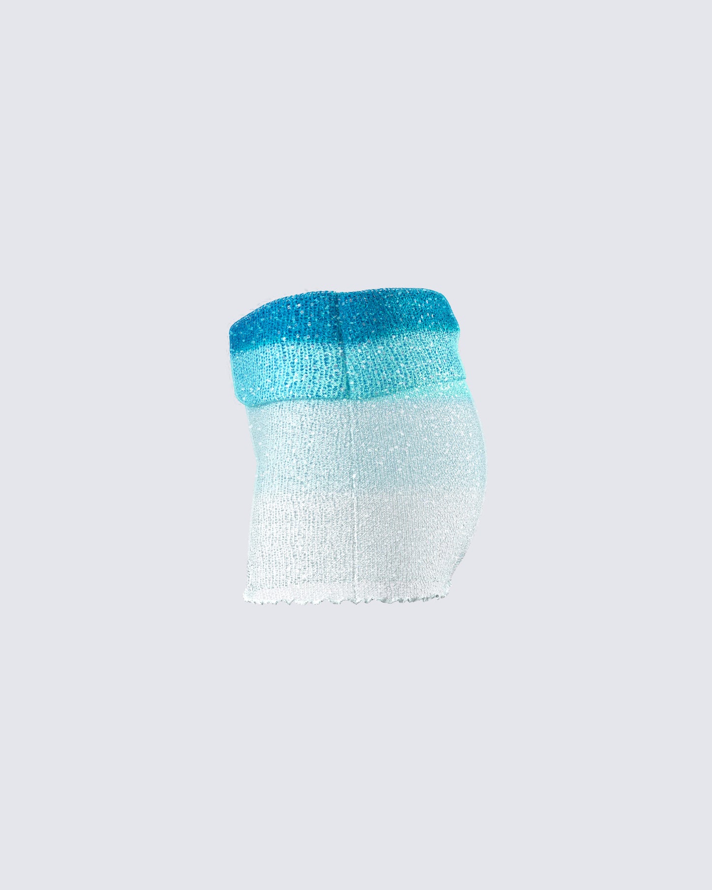 Vanessa Turquoise Sequin Knit Skirt
