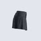 Deb Black Suiting Pleat Mini Skirt