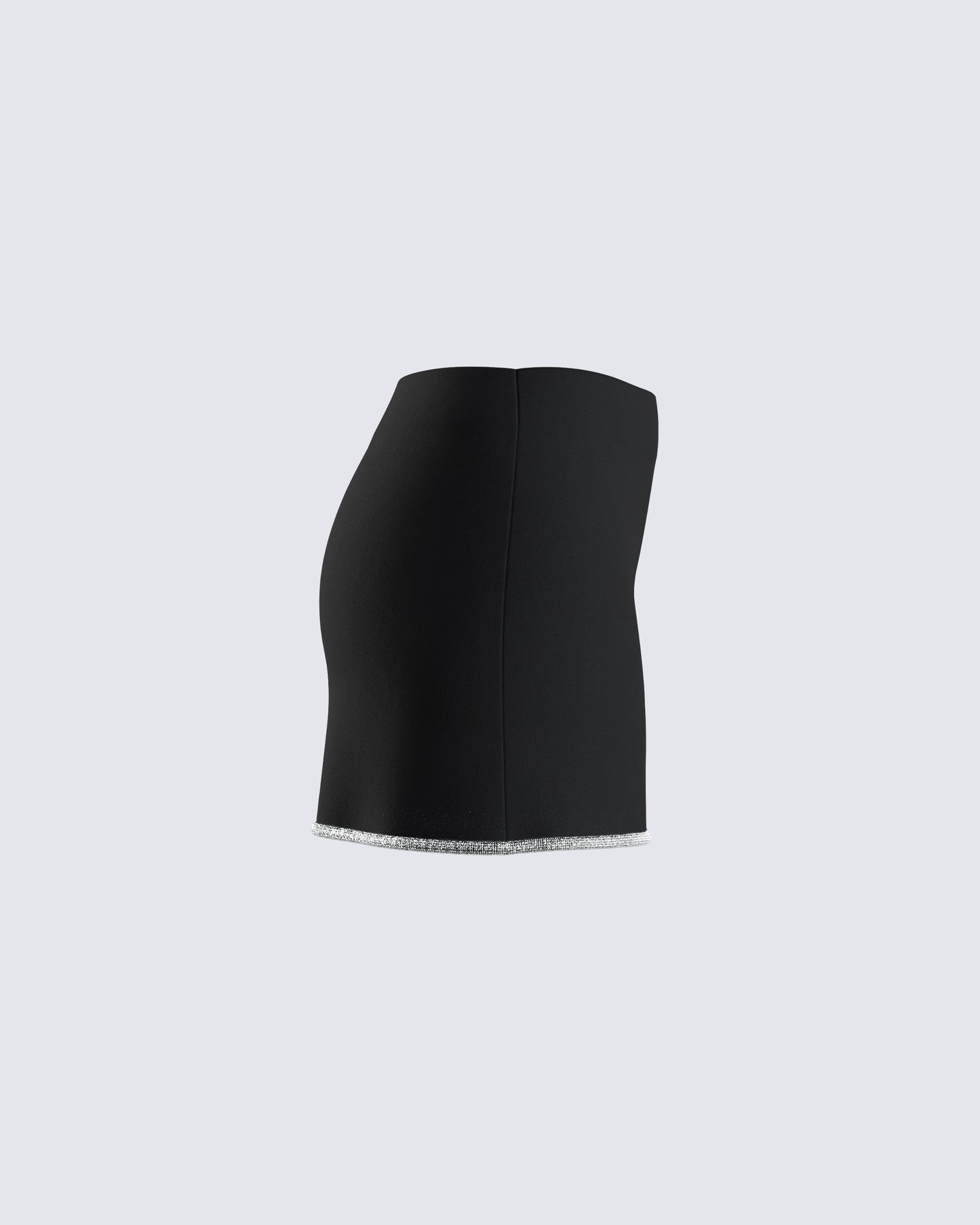 Birgit Black Rhinestone Mini Skirt