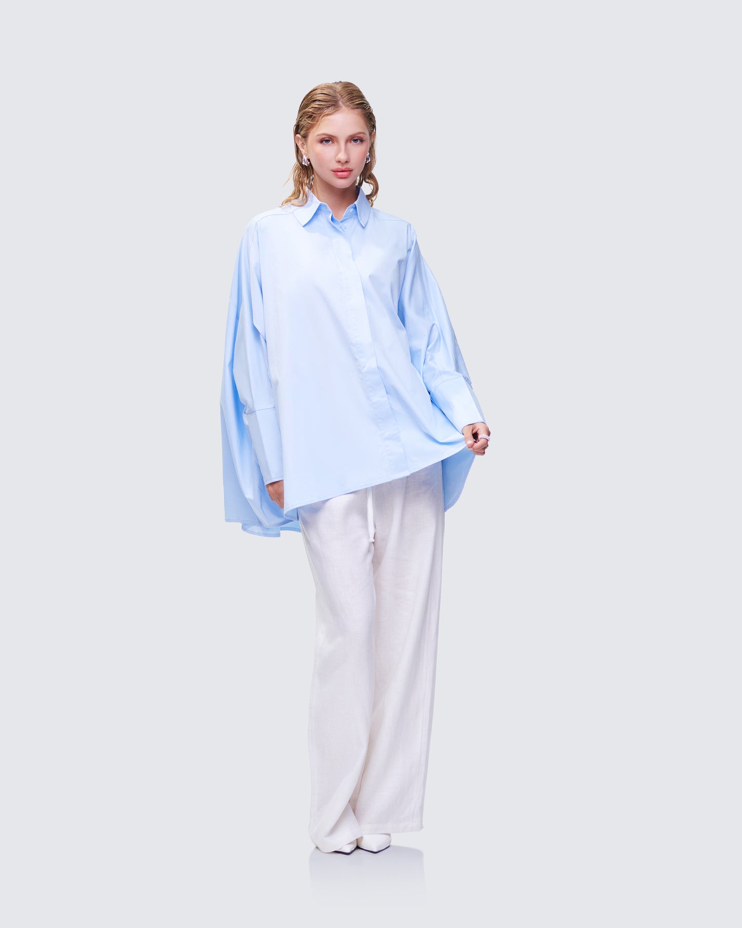 Hesper Blue Box Cut Shirt