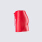 Lasita Red Vegan Leather Mini Skirt