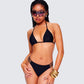Halsey Black Triangle Bikini Top