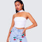 Alondra White Tube Halter Top