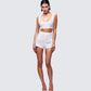 Keturah White Embroidered Lace Bra Top