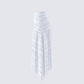 Zaya White Tiered Asymmetric Skirt