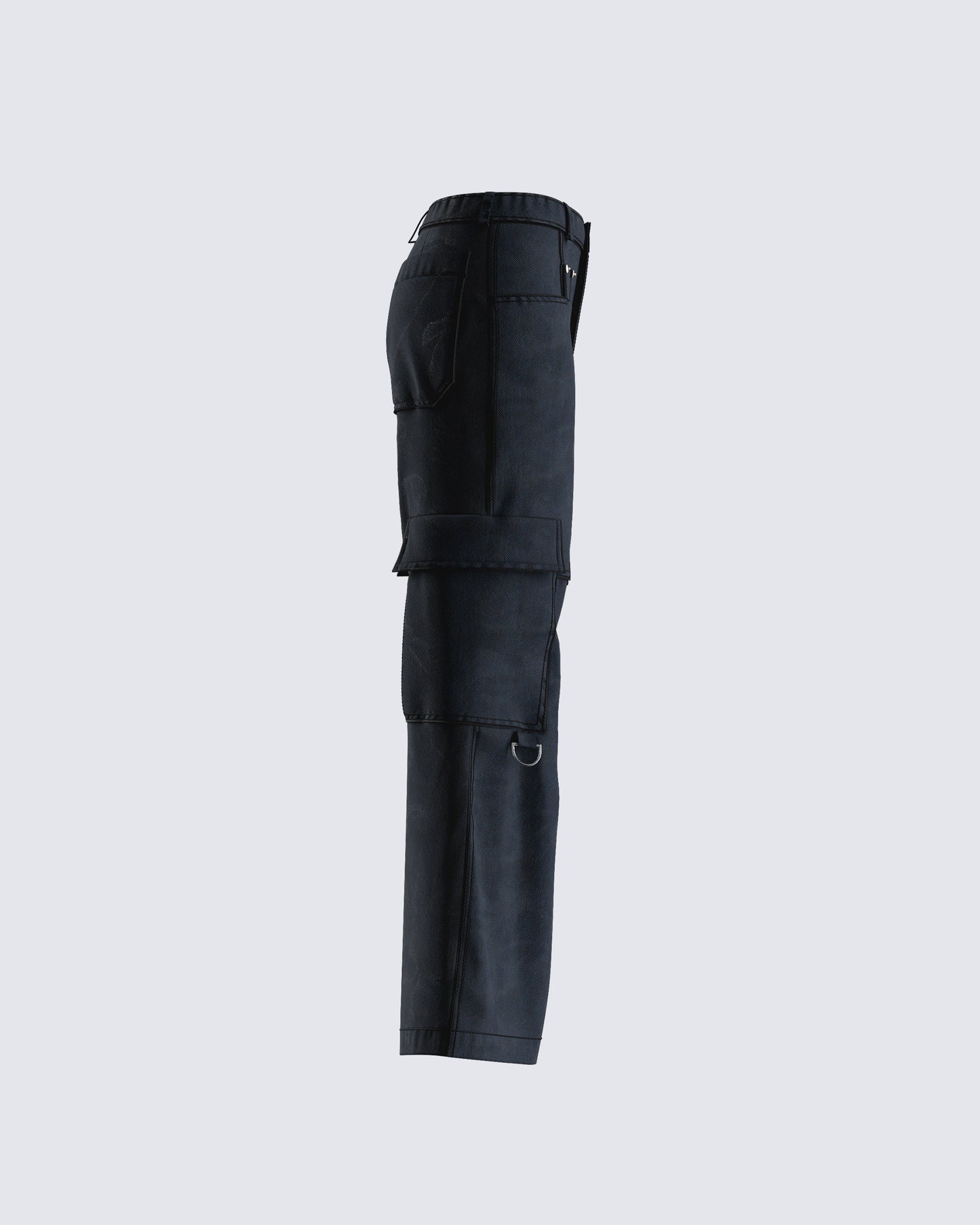 Laina Black Twill Pocket Pant