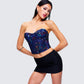 Jadira Blue Sequin Corset Top