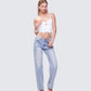 Wilmer White Tie Front Cami Top
