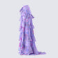 Ida Purple Floral Organza Maxi Skirt