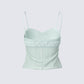 Ursuline Sage Ruffle Trim Cami Top