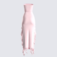 Sadira Pink Strapless Ruffle Dress