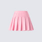 Bella Pink Pleated Mini Skirt