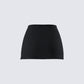 Gloria Black Crepe Mini Skort
