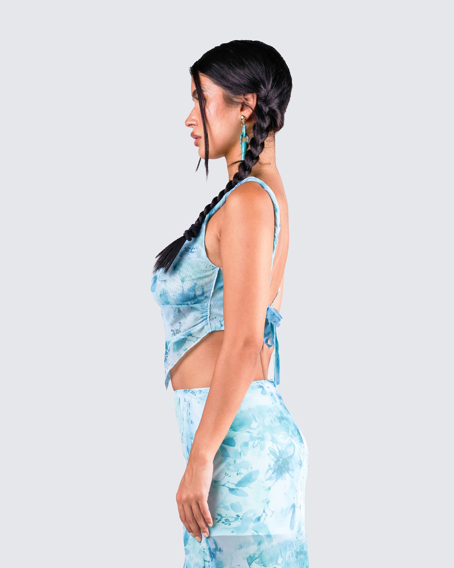 Bahia Mint Floral Print Top