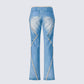 Kaiana Blue Denim Straight Leg Jeans