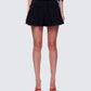 Ataya Black Denim Micro Mini Skirt