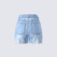 Yolande Blue Denim Cutoff Short