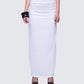 Cerelina White Jersey Maxi Skirt model front