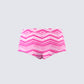 Irie Pink Zig Zag Knit Booty Short